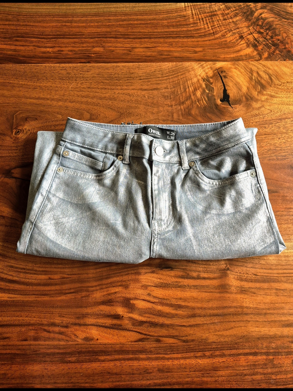 Own- Silver Metallic Jeans